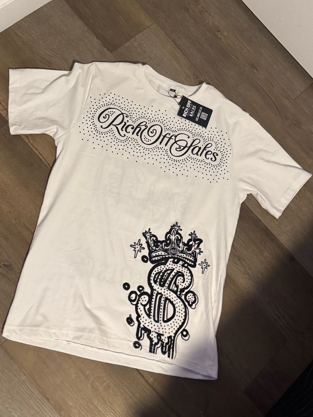 White Graphic Short-Sleeve Tee